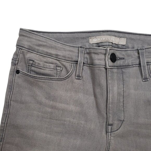 Athleta Sculptek Skinny Jeans Womens 4 Gray Mid Rise - Picture 2 of 8